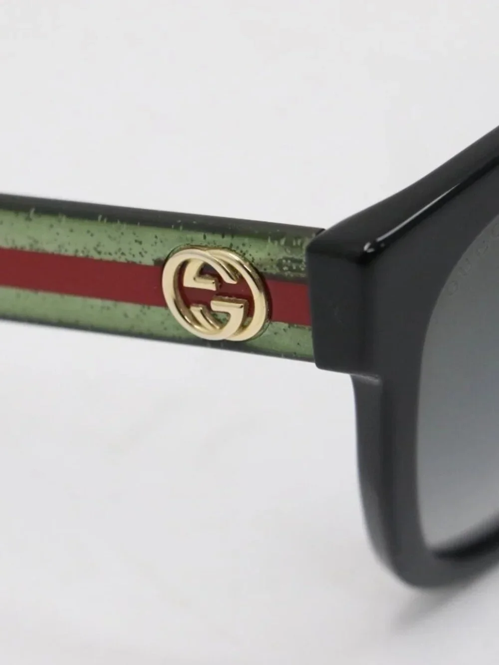 Gucci Sunglasses GG0034S 002 Gradient 54-20-140 - Black/Green/Red